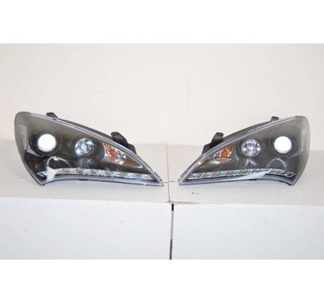 Phare Avant Hyundai Genesis 08-11, Noir, Lumiere De Jour