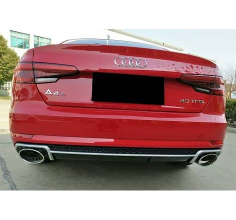 DIFFUSEUR ARRIÈRE AUDI A4 B9 2016+ LOOK RS4 ABS