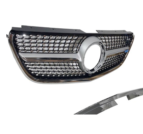 Calandre Mercedes Vito W447 2022+ Look Diamond
