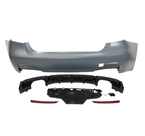 Pare-Choc Arrière BMW F30 Look M Performance 2 Sortie double Pointe arrière