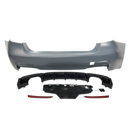 Pare-Choc Arrière BMW F30 Look M Performance 2 Sortie double Pointe arrière