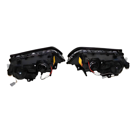 Set De Phares Avant Angel Eyes BMW E46 2002-2005 4-Porte Noir
