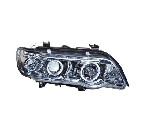 Set De Phares Avant Angel Eyes BMW X5 2001 Chromé