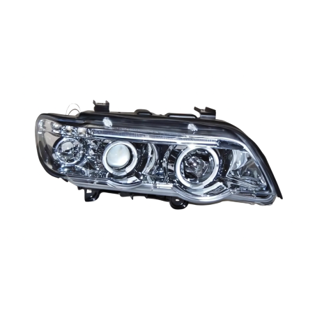 Set De Phares Avant Angel Eyes BMW X5 2001 Chromé