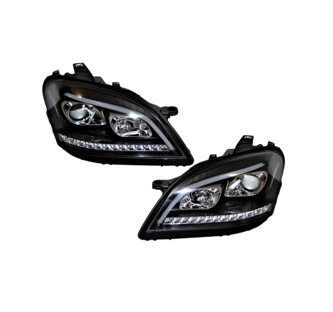 Phare Avant Lumière De Jour Mercedes W164 05-08 Noir Led clignotant séquentiel